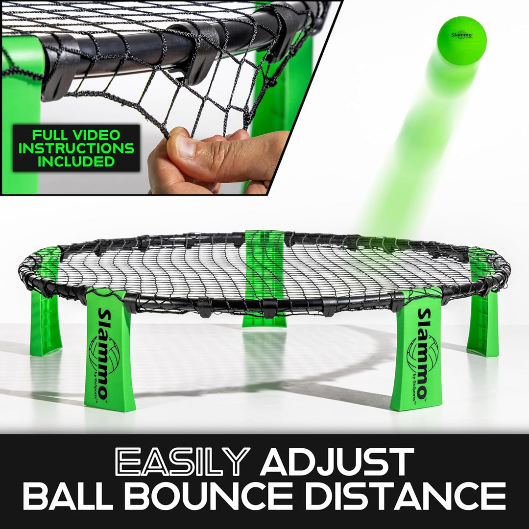 GoSports Slammo Spielset (3 Bälle, Tragetasche und Regeln), Grün