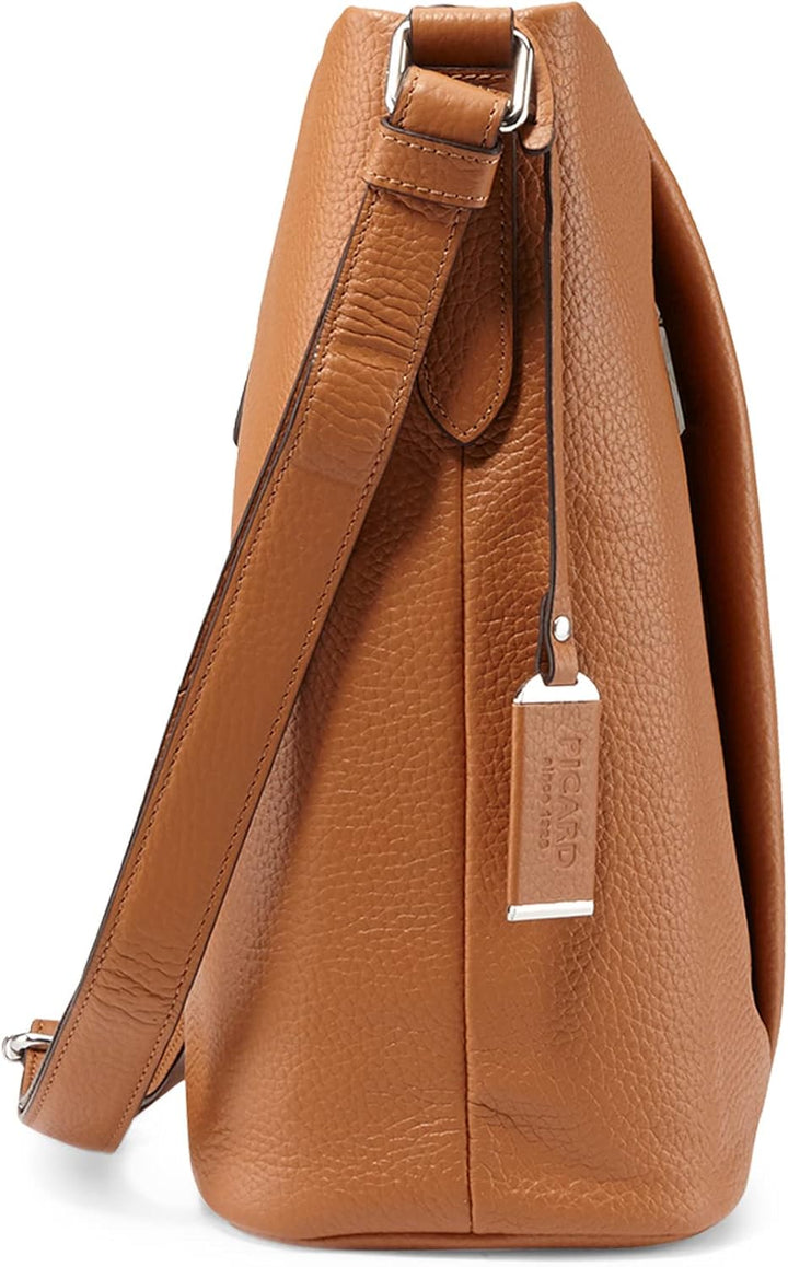 Picard Damen Schultertasche PURE aus Echtleder Gross, Mittel | mit Reissverschluss | Schultertasche