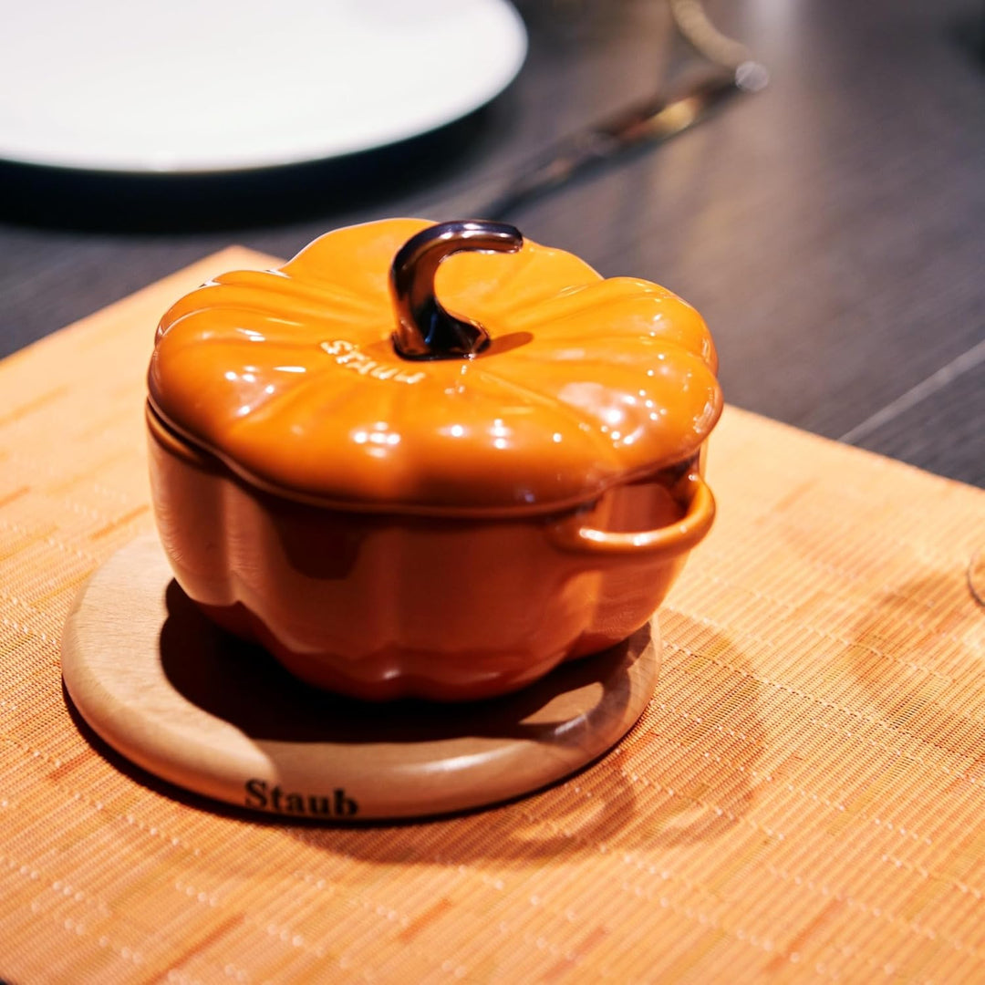STAUB Magnetischer Holz-Untersetzer, oval, 15x11 cm, Für alle magnetischen Töpfe und Pfannen, Buche-