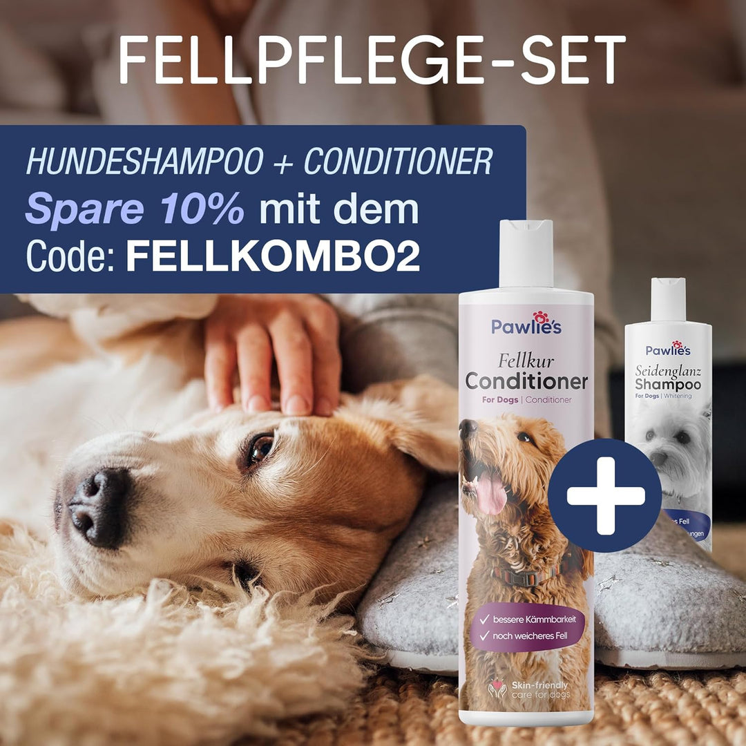 Pawlie's Hundeshampoo Weisses Fell - Aufhellende Fellpflege | Bei Tränenflecken, Vergilbungen & Schm