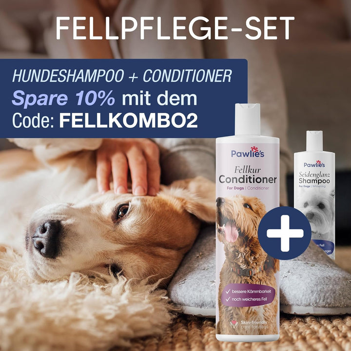 Pawlie's Hundeshampoo Weisses Fell - Aufhellende Fellpflege | Bei Tränenflecken, Vergilbungen & Schm