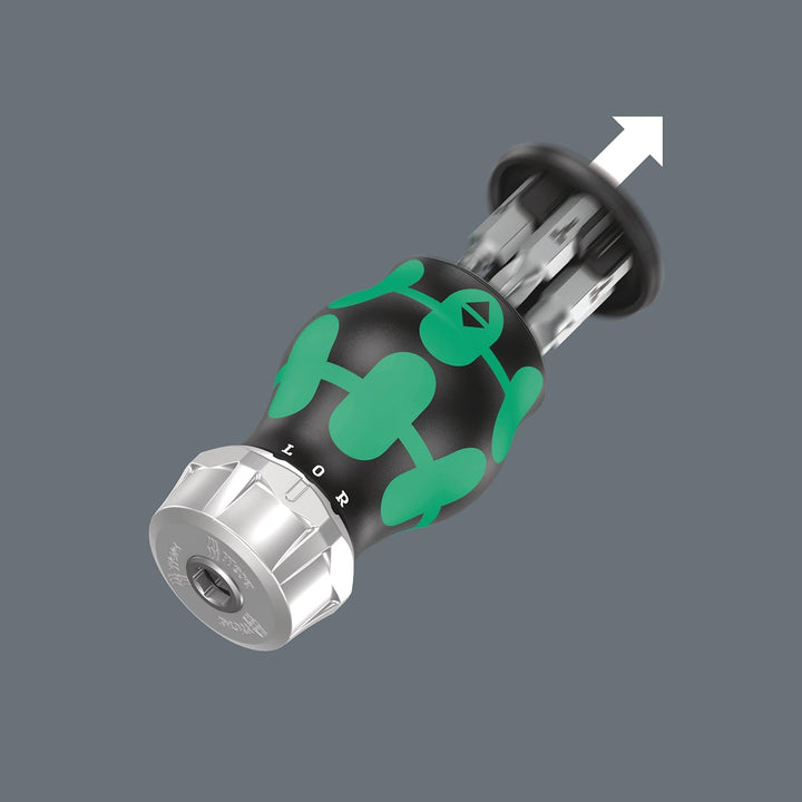 Wera 05008885001 Kraftform Kompakt Stubby Magazin RA 3, Stubby Ratschenschraubendreher mit Bit Magaz