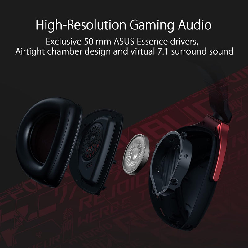 ASUS ROG Delta S Core Gaming Headset (3.5 mm-Anschluss, abnehmbares Mikrofon, kompatibel mit PCs, Ma