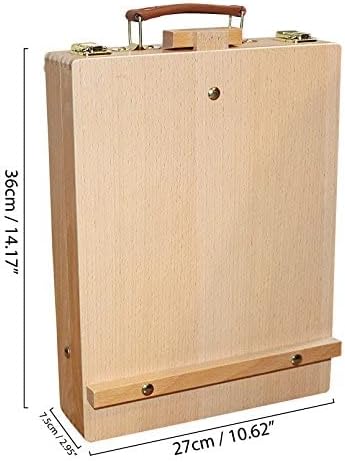 Kurtzy Staffelei Tisch Tischstaffelei Holz mit Malkoffer – Koffer Tischstaffelei Leinwand Aufsteller