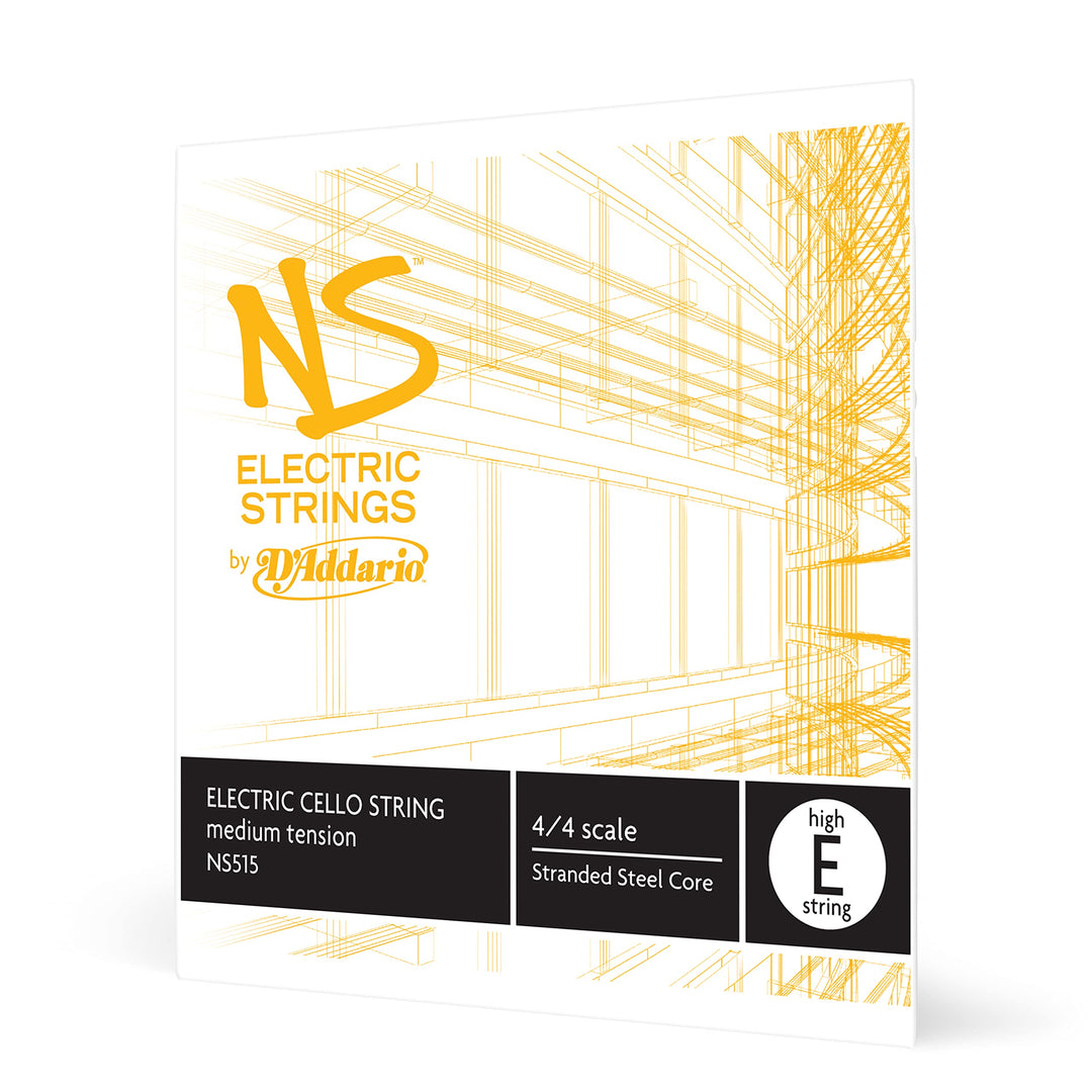 D'Addario NS515 Elektrik-Cello Einzelsaite 'High E' mehrfach verdrillter Stahlkern Medium Cello High