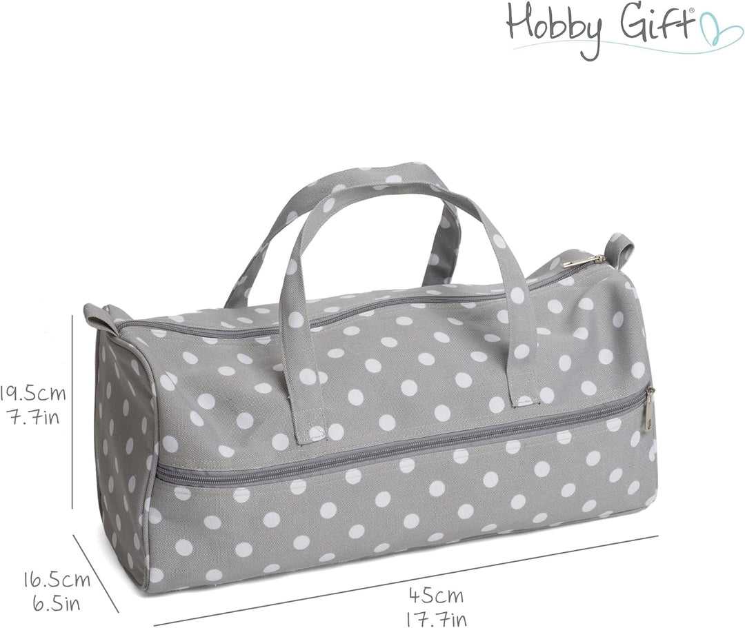 Hobby Gift Sewing Machine Bag Stricktasche, Baumwollmischung, Grau, 16 x 43 x 19cm Grauer Fleck, Gra