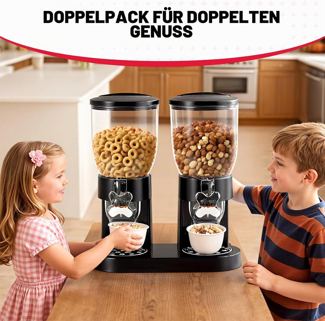 Sinceroduct Cereal Dispenser 2L 2er Pack, Luftdichter Müslispender für die Organisation des Küchenvo