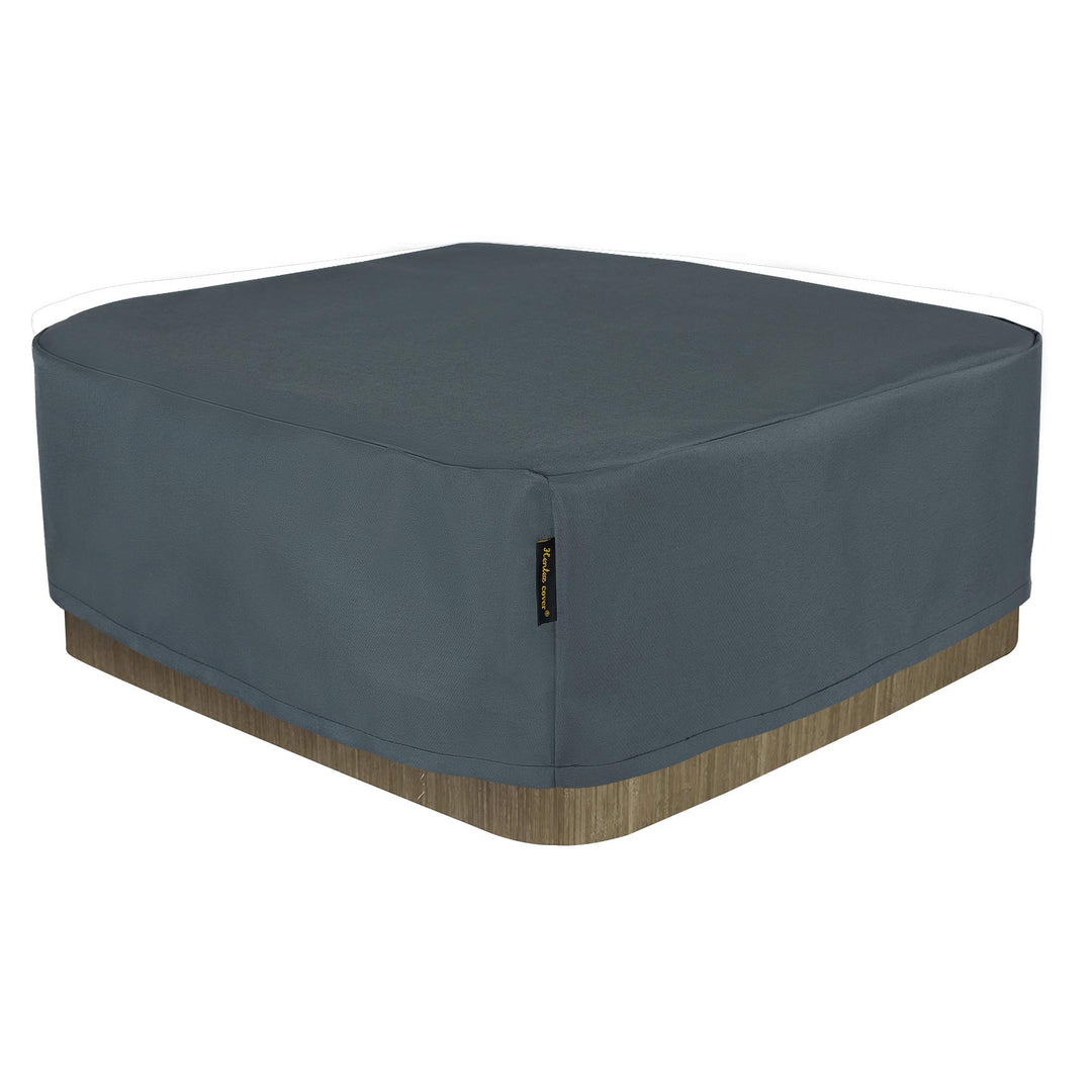 Hentex Cover Rechteckige Allwetter Garten Whirlpool Abdeckung, Schutz vor Wind UV schützende (Grau (