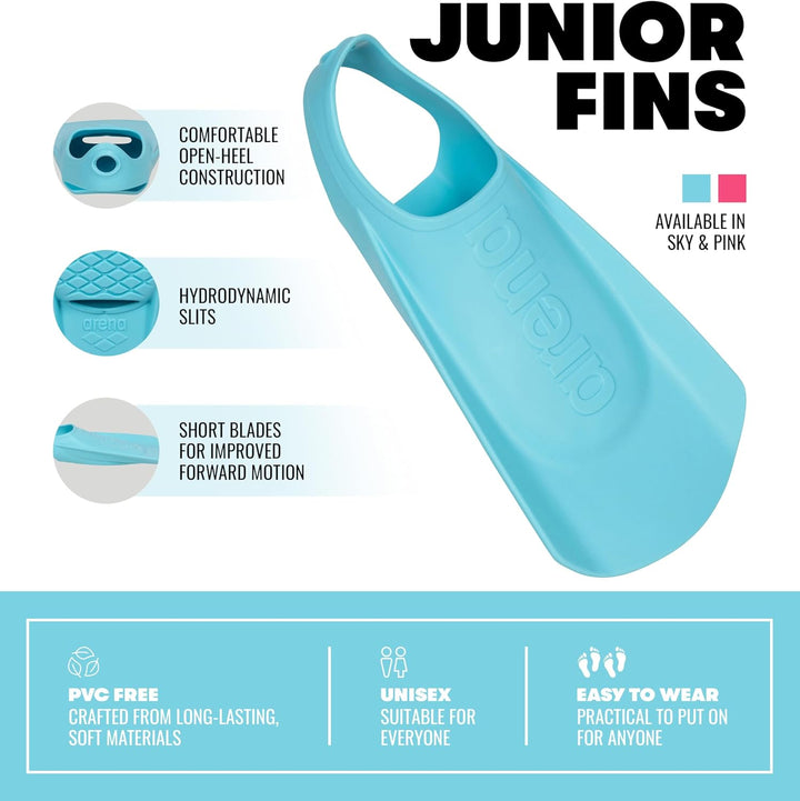 ARENA Unisex-Youth Fins Kids/Jr Trainings Ausrüstung 32-33 SKY, 32-33 SKY