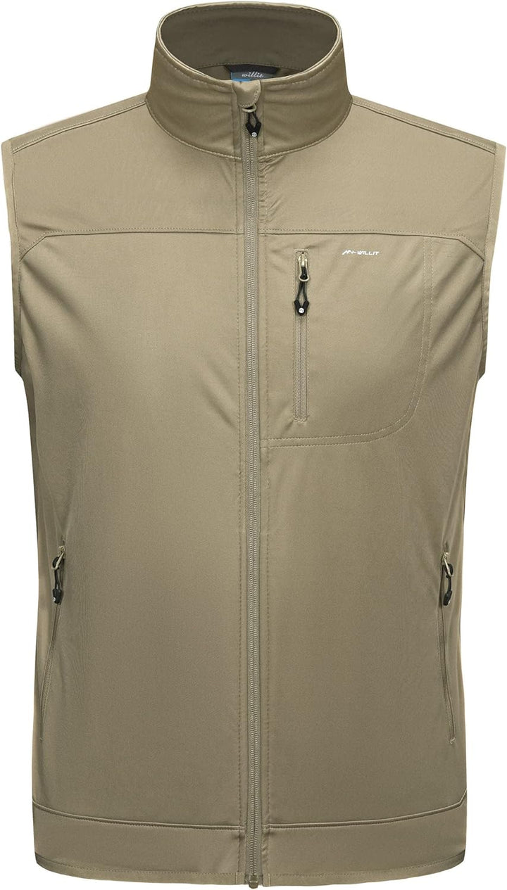Herren Golf Weste Leichtgewicht Softshell Weste Outerwear Ärmellose Jacke für Wandern Laufen Causal,