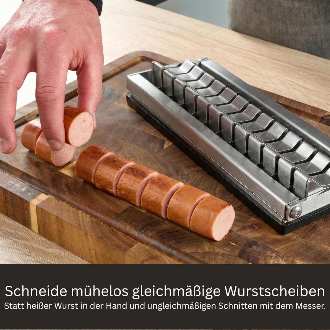 Edelstahl Currywurstschneider manuell – Wurstschneider für perfekte Currywurst & Bratwurst | Ultrasc