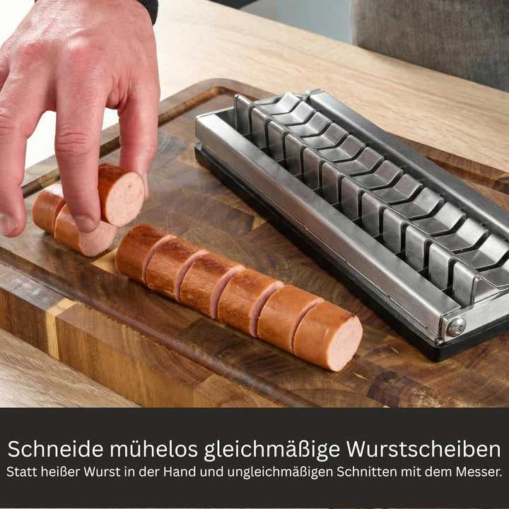 Edelstahl Currywurstschneider manuell – Wurstschneider für perfekte Currywurst & Bratwurst | Ultrasc