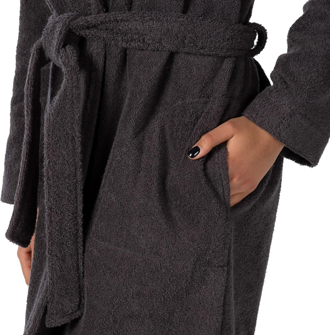 Möve Homewear kurzer Kapuzenmantel, 100% Baumwolle, Graphite, Grösse 40