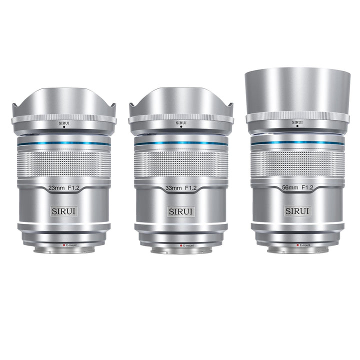 SIRUI Sniper F1.2 Autofokus-Objektiv-Set, 23 mm, 33 mm, 56 mm, Weitwinkel-APS-C Kamera-Objektiv (AS-