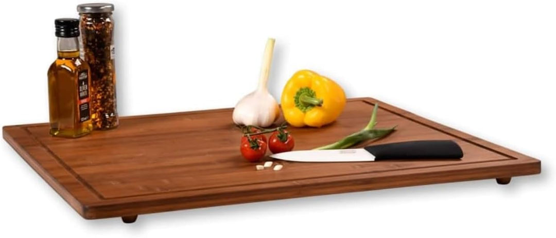 Kesper | XXL Herdabdeckplatte 56 x 50 x 4 cm | Farbe: Dunkelbraun | Material: FSC Bambus | ideal auc