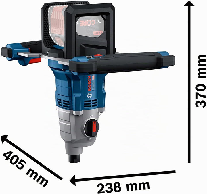 Bosch Professional 18V System Akku-Rührwerk GRW 18V-160 (incl. 1x Verlängerung 7 cm (M14-M14), 2x Sc