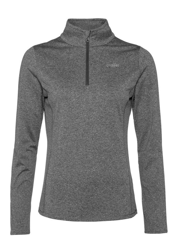 Protest Damen 1/4-reissverschluss FABRIZOM L Dark Grey Melee, L Dark Grey Melee
