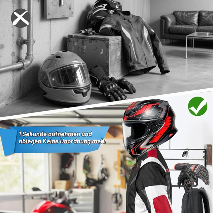 Helmhalterung Wand, Motorrad Garderobe, Motorradhelm Halterung Wand, Helm Halterung Wand für Motorra