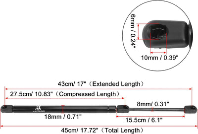 X AUTOHAUX 2stk.Gasdruckdämpfer 35Lb Gasfeder Dämpfer Heckklappe Gasdruckfeder Auto zubehör für Wohn