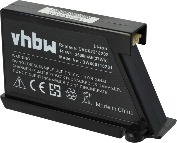 vhbw Akku kompatibel mit LG HOM-BOT VR6340LV, VR63475LV, VR63485LV, VR64602LV Staubsauger Schwarz (2