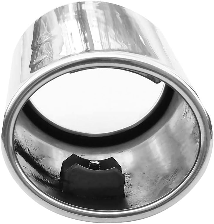 Auspuffblende Endrohr Auspuff Universell Schalldampf Edelstahl Rund bis 63mm Chrom AutoHobby