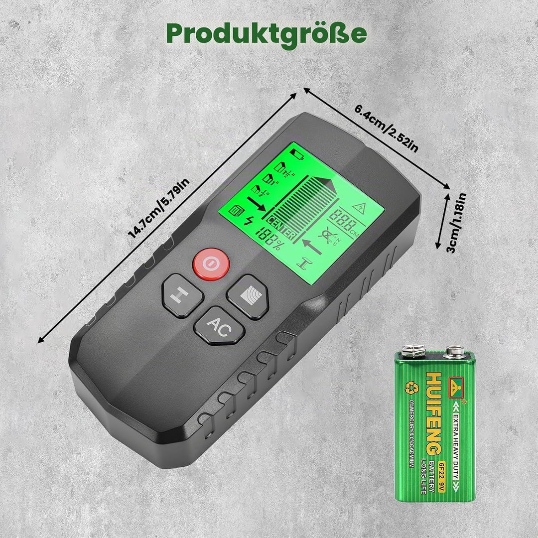 Leitungssucher Ortungsgerät, 5 in 1 Multifunktions Wand Scanner Detektor Stud Finder, Leitungssuchge