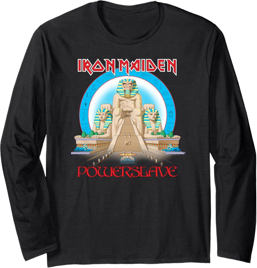 Iron Maiden - Powerslave Egypt Heather Langarmshirt