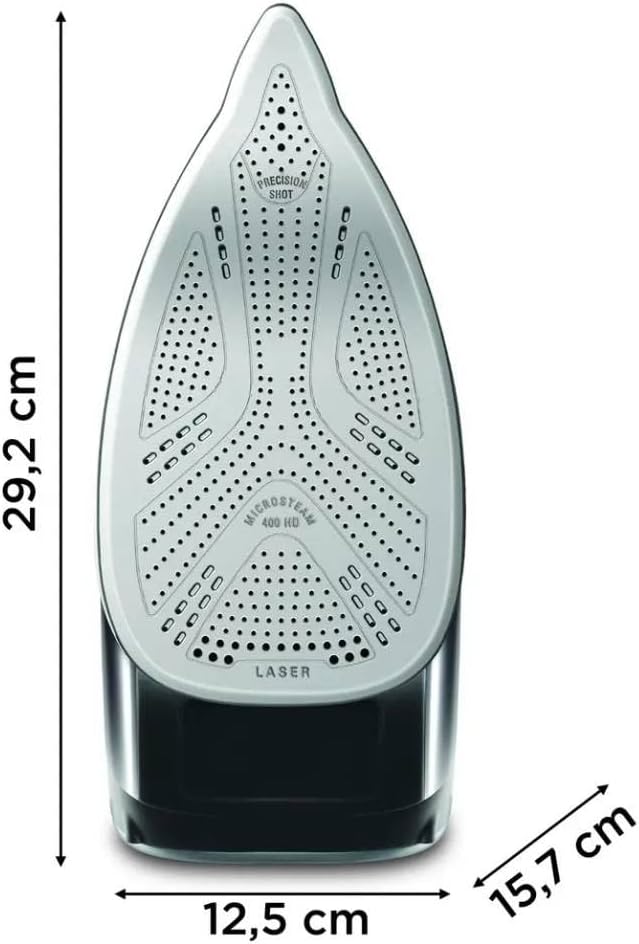 Rowenta DW8210D1 Dampfbügeleisen, Microsteam 400 Soleplate 2 m, 200 g/min, Schwarz, Rot, 50 g/min