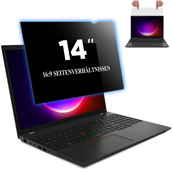 ngningo Notebook Laptop Blickschutzfolie 14 Zoll für 16:9 Seitenverhältnis, Sichtschutzfolie Privats