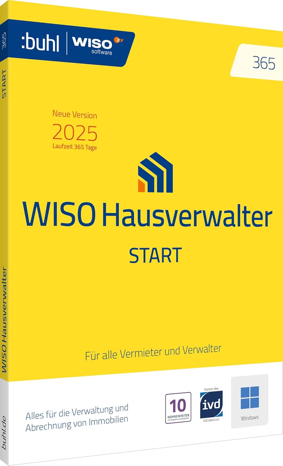 WISO Hausverwalter 365 Start - Modernes Mieter-Management für bis zu 10 Wohnungen (aktuelle Version