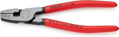 Knipex Crimpzange für Aderendhülsen mit Fronteinführung mit Kunststoff überzogen 180 mm 97 81 180