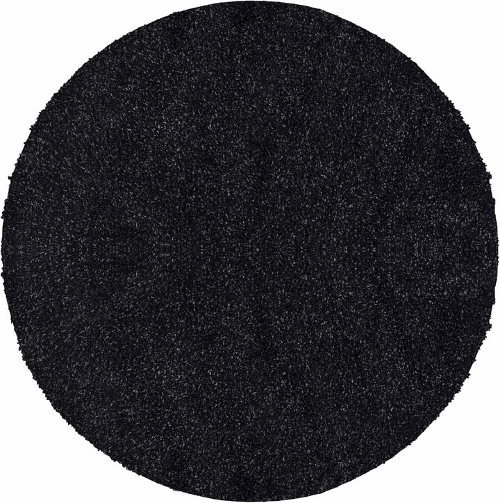 Teppium Hochflor Teppich Wohnzimmer Shaggy 120 cm Rund Anthrazit - Flauschiger Teppich Extra Weich,