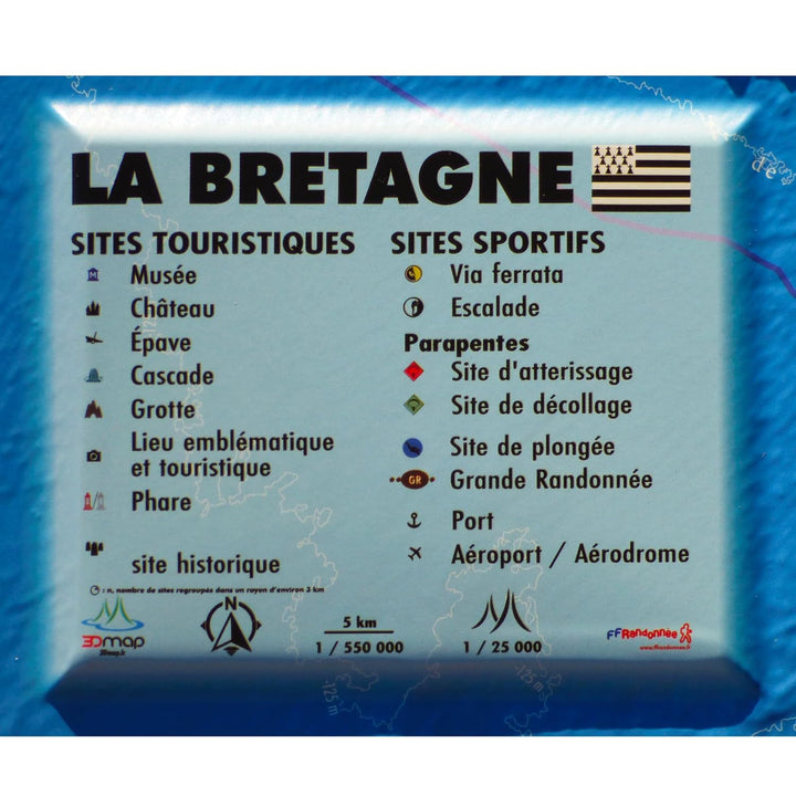 CARTE EN RELIEF DE LA BRETAGNE: CARTE EN RELIEF DE LA BRETAGNE, Taschenbuch