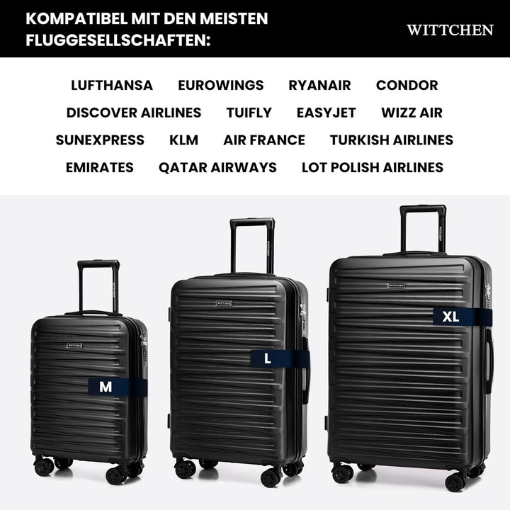 WITTCHEN Skyspeed Line Reisegepäck Mittelgrosser Koffer Hartschalenkoffer ABS Rollkoffer Trolley Mit