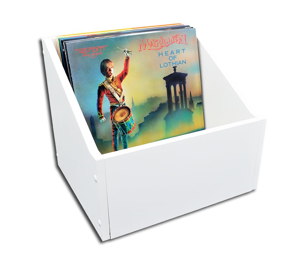 Protected LP Schallplatten Holz Box weiss 2. Wahl