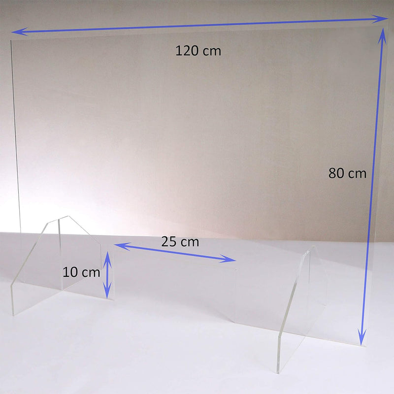 Queence | Hochwertiger Spuckschutz aus Acrylglas | Ideal für Verkaufs-/ und Empfangstresen | Thekena