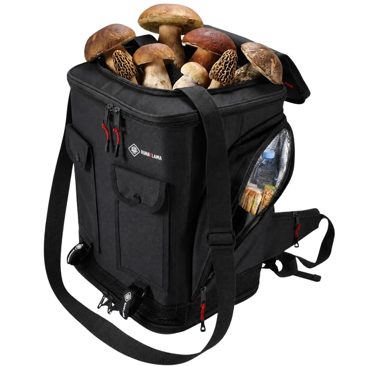 Pilz Tasche [38L Volumen &amp; Belüftetes Mesh-System] | Pilztasche mit stabiler Struktur &amp; Tragesystem