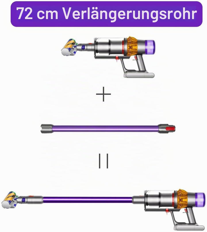 Verlängerungsrohr für Dyson V11 V15 V10 V8 V7 Stabstaubsauger, Ersatz Teleskoprohr Schnellspanner Ve