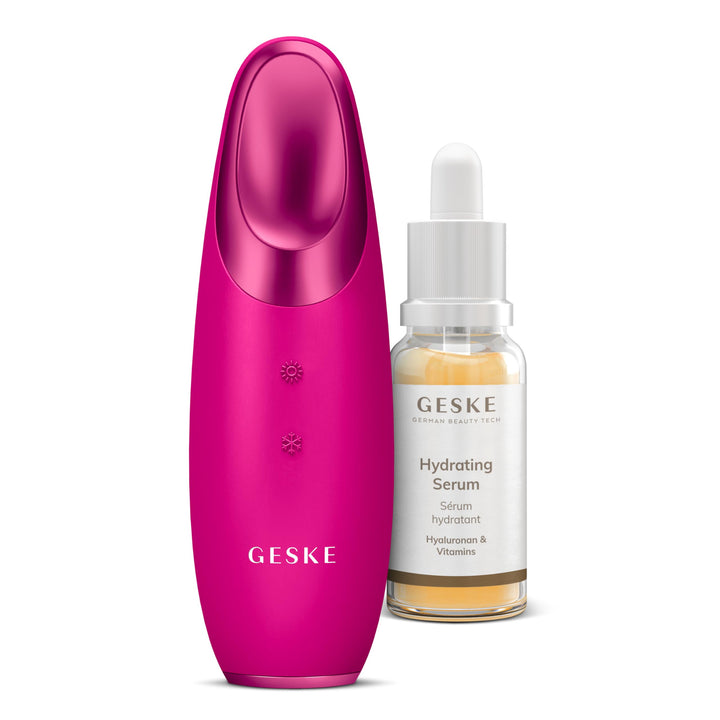 GESKE Warm &amp; Cool Eye Energizer | 6 in 1 + GESKE Hydrating Serum Magenta Kosmetik Bundle, Magenta Ko