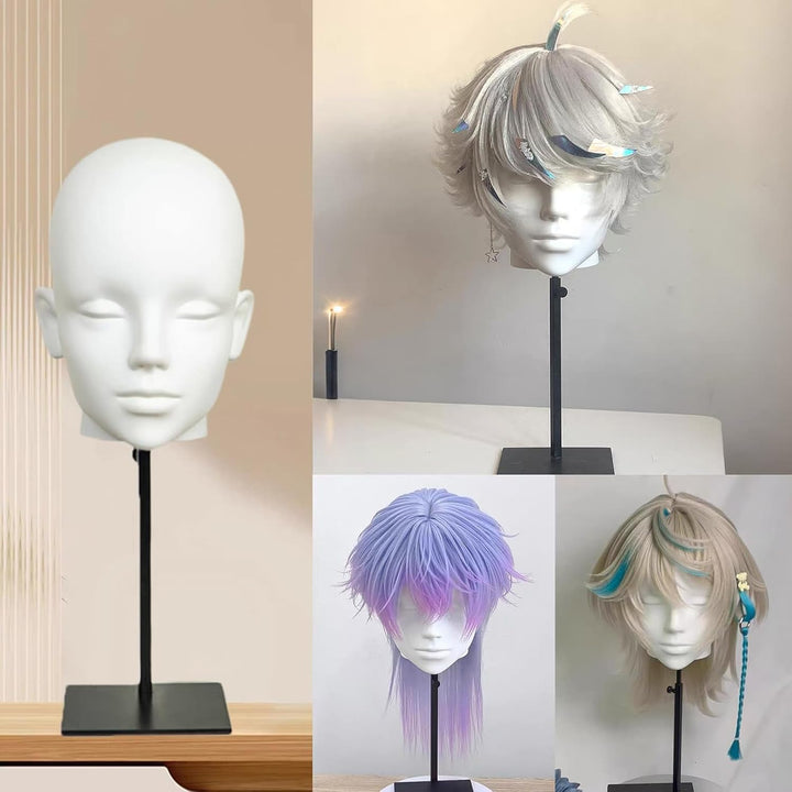 Mannequin-Kopf-Trainingskopf, weiss, professioneller männlicher Schaufensterpuppenkopf für Hüte, Bri