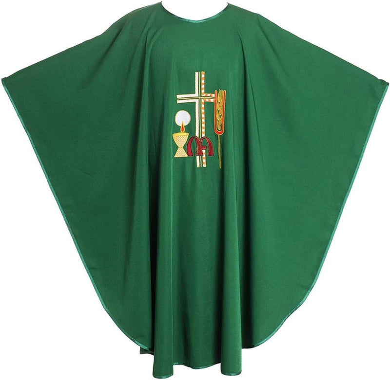 BLESSUME Priest Kasel Gewand bestickt vestments Altar Mass grün (Style