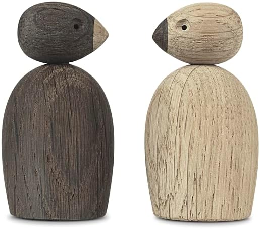 Kay Bojesen Spatzenpärchen klein Figuren 5.5 cm Holzfiguren, Holz Natural small Braun, Natural small