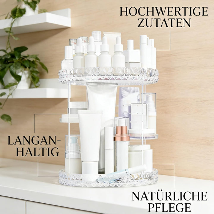 360° Drehbar Make Up Organizer Drehbar, Einstellbar Schminktisch Organizer, Platz Sparen, Geeignet F