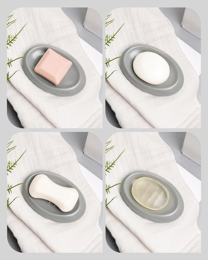 ANTIS'S HOME Keramik Badezimmer Set 5-teilig – Unregelmässige Form, minimalistisches Bad-Accessoires