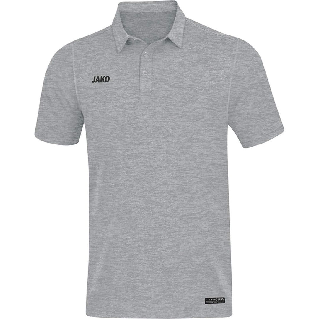 JAKO Herren Polos Polo Premium Basics, marine meliert, XXL, 6329 S Grauschwarz, S Grauschwarz