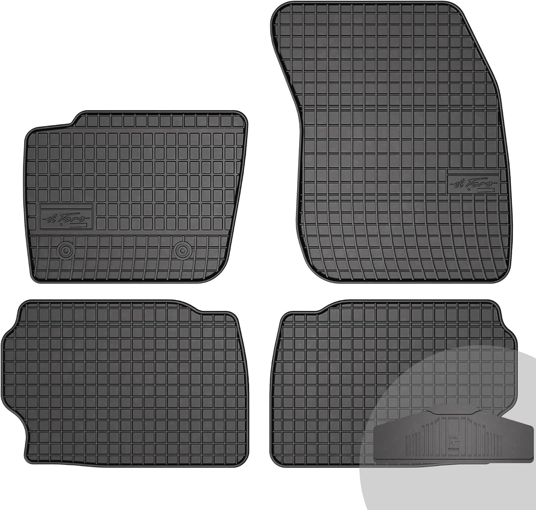 FROGUM EL Toro Gummimatten Ganzjähriges-Set von Autofussmatte Auto Fussmatten für Ford Mondeo IV 200