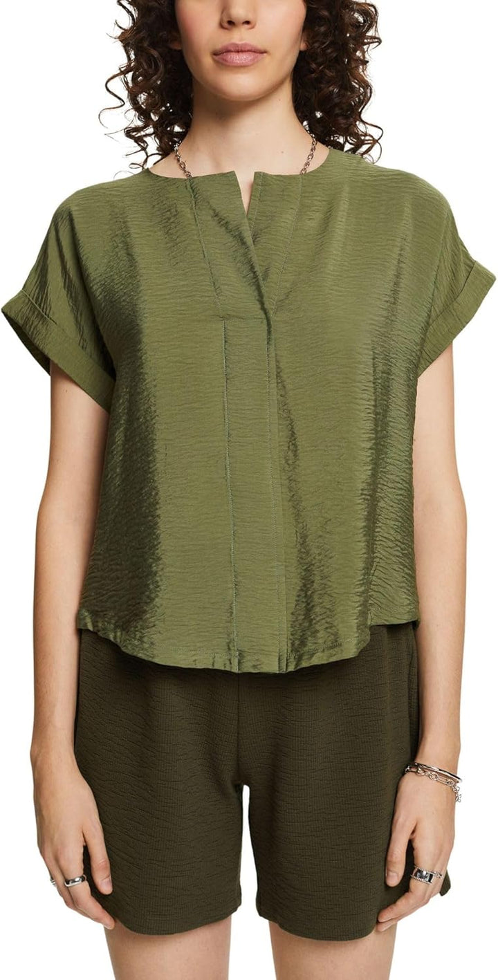 ESPRIT Damen Bluse L 345/Light Khaki, L 345/Light Khaki