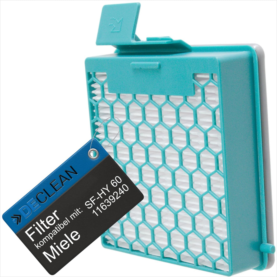 DeClean HEPA-Filter, kompatibel mit Miele Boost CX1 sowie 11639250 CX-FSF – Ersatz Hygienefilter für