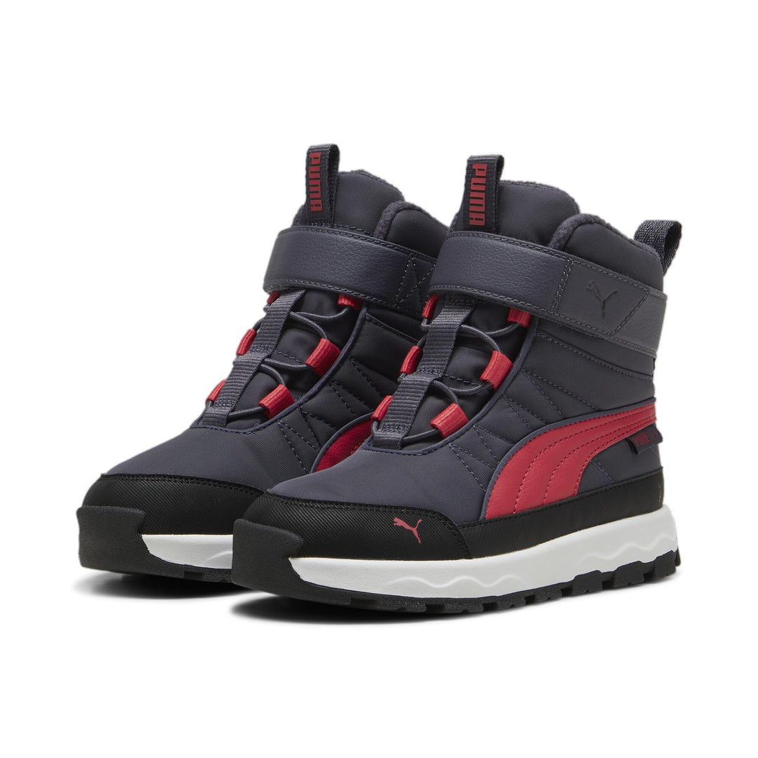 PUMA Unisex Kinder Evolve Boot Puretex Ac+psSneaker 28 EU Galactic Gray Tart Cherry Puma Black, 28 E