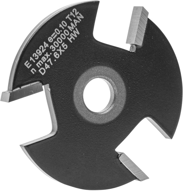 ENT 13924 Scheibennutfräser HW, Schaft (S) 8 mm, Durchmesser (D) 47,6 mm, NL 5 mm, Z3 D=47,6 / NL=5,